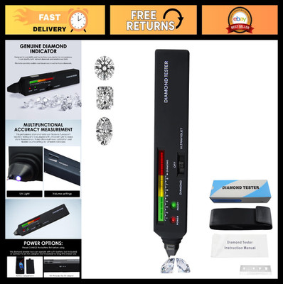 High Accuracy Diamond Tester with UV Light - Professional Gem Tester Pen for Jew