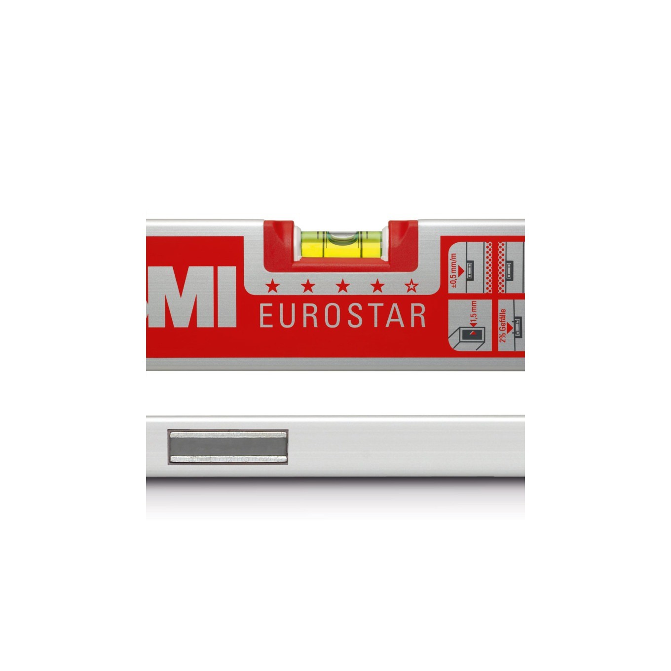 Aluminium Spirit Level Magnetic 120cm EUROSTAR 120 MAGNET