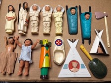 Vtg St Labre Indian School Plastic Doll Toy Lot Of 15 Ashland MT