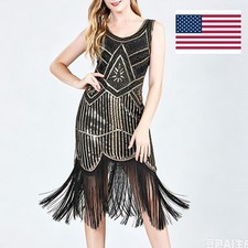 1920s vintage sequin fringe dress suitable for parties