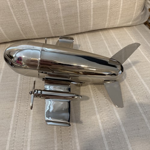 GODINGER: THE AVIATORS TAVERN COLLECTION AIRPLANE COCKTAIL SHAKER