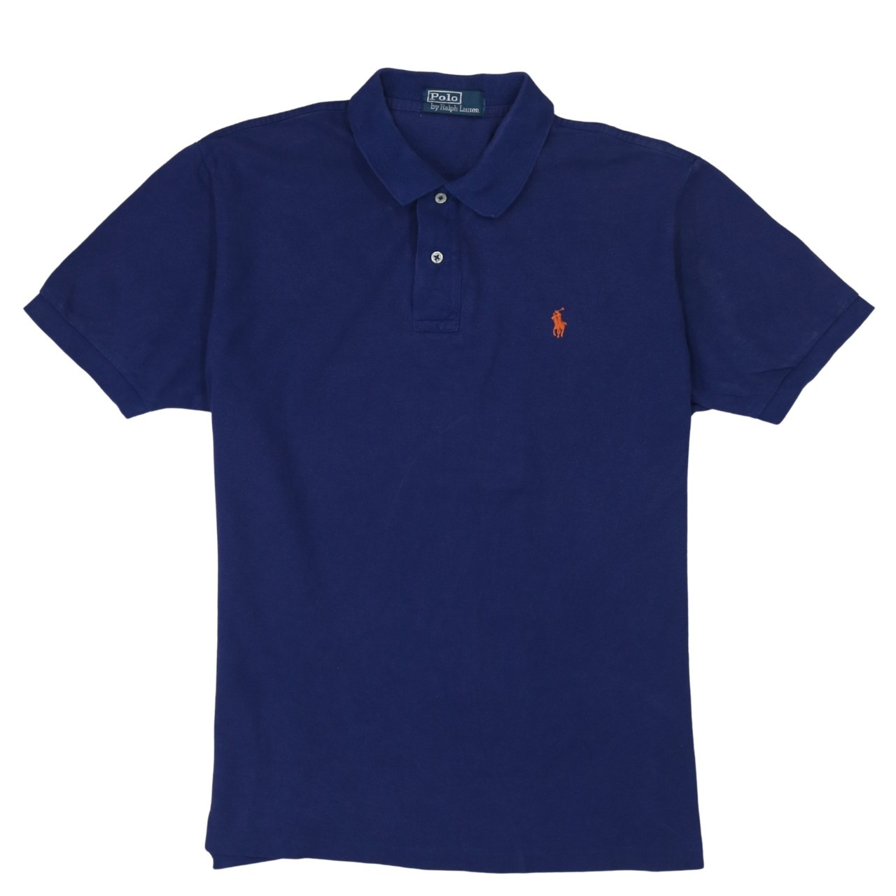 Polo Ralph Lauren Mens Polo Shirt Navy Blue Pique Embroidered Pony Classic M
