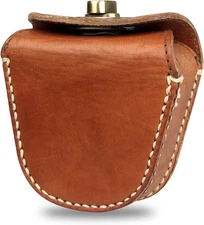 Leather Ammo Pouch Holder Bag for .22 .22LR .38 .45 Caliber Belt Storage Case