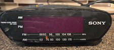 Sony Dream Machine AM/FM Clock Radio ICF-C211 Black Works Great Make Offer
