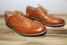 Bruno Marc Prince Mens Sz 9 Brown Wingtip Oxford Dress Shoes Brogue Lace Up NWOT