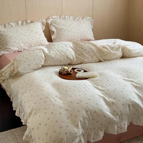  Chic Shabby Vintage Floral Duvet Cover Twin for Kids Twin (68"x86") Primrose