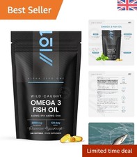 Omega-3 Wild-Caught Fish Oil 2000mg - 240 Softgels for Heart and Brain Health