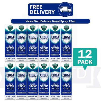 VICKS First Defence nasal spray 15ml-PACK OF 12- (EXP-09/2027)