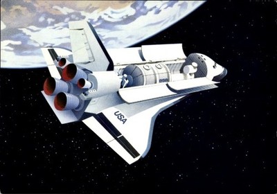 Ganzsachen Ak Schweiz, Space Shuttle, Spacelab, Luraba 1981 Luzern - 4972015