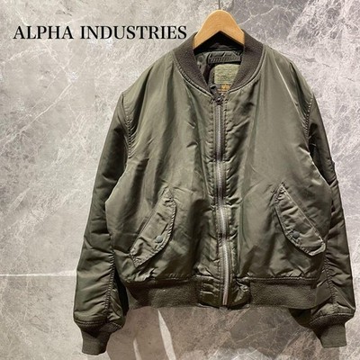 Alpha L Khaki Ma-1 Flight Jacket Industries