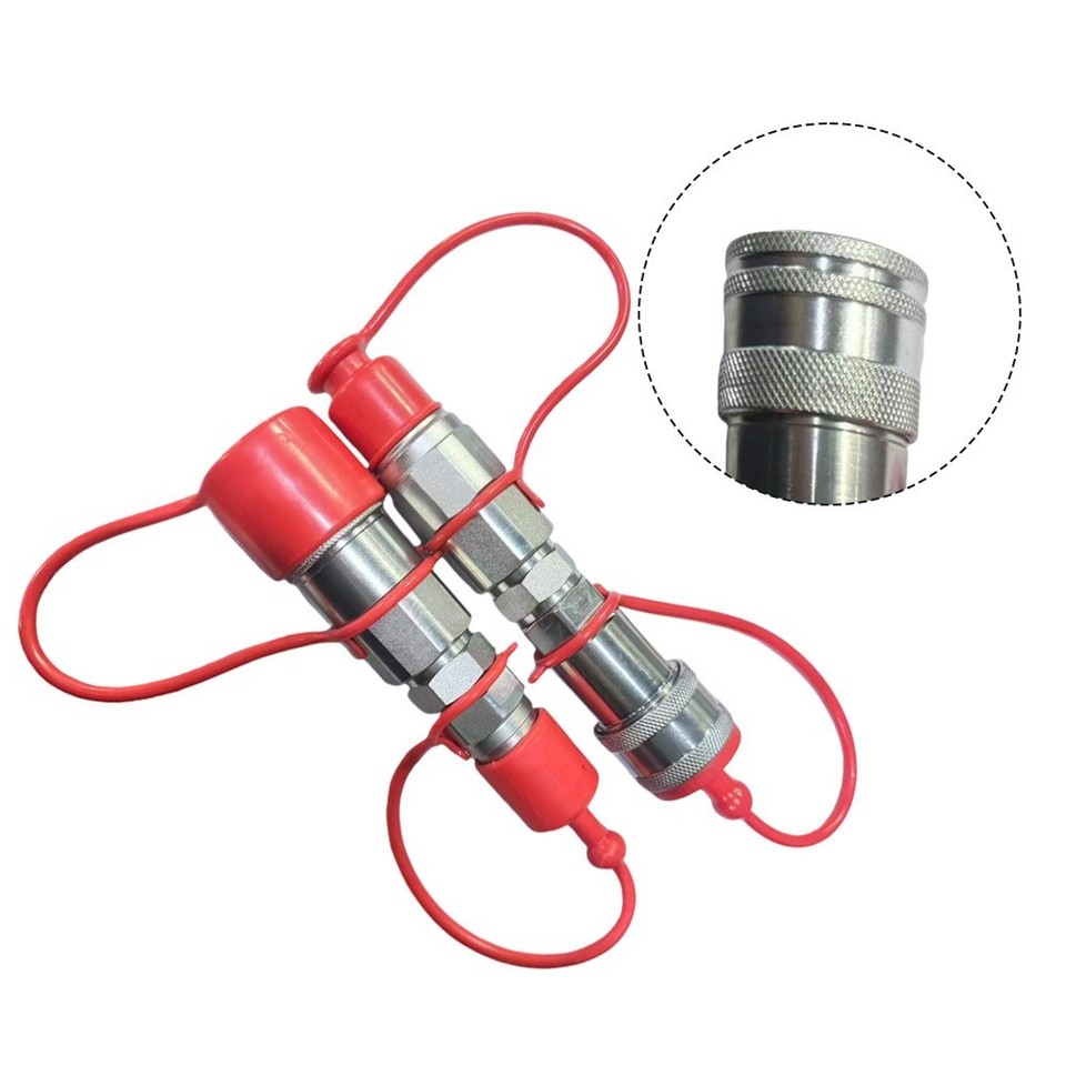 Hydraulic Quick Coupler Set | ISO 16028 Flat Face | 1/2" X 3/4" NPT | Industrial Grade