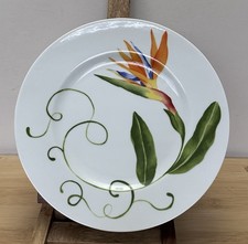 Westbury Court Lyrical Blooms Bird of Paradise Dinner Plate Leslie Sattler 10.5”