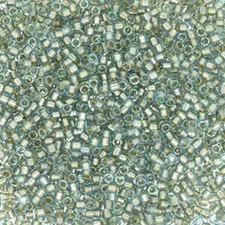 11/0 MIYUKI DELICA Fancy Lined Blue Silver Seed Bead 8g