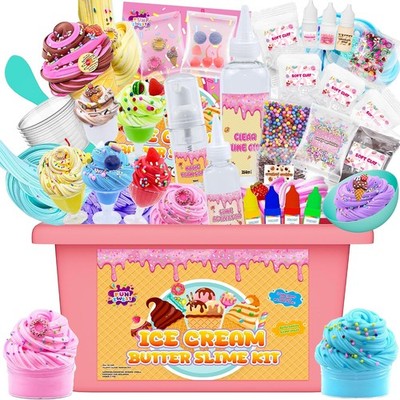 DIY Eis Schleim Herstellung Kit für Mädchen Alter 8-12 Rosa Eis 30+ Teile