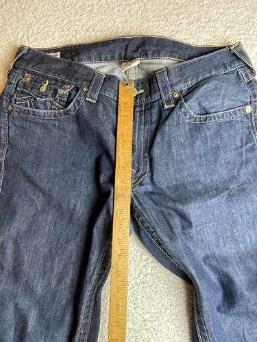 Jeans True Religion Ricky Denim Uomo 36x33 Relaxed Dritto Made in USA - Foto 9 di 18