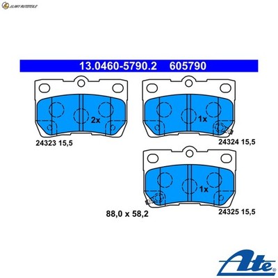 BREMSBELAGSATZ SCHEIBENBREMSE 13.0460-5790.2 FÜR LEXUS IS/II TOYOTA REIZ 2.2L GS