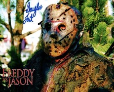Douglas Tait Autographed Freddy VS Jason 8x10
