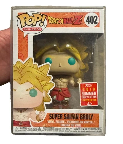 Funko Pop! Dragon Ball Z - Broly (Super Saiyan) -SDCC 2018 #402 W/Box Protector