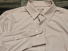 Rhone Mens Button Down Shirt Small Pink Performance Stretch