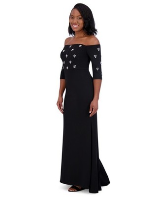 eliza j elegant dresses Eliza J Off-the-Shoulder Evening Dress EJ2M0055