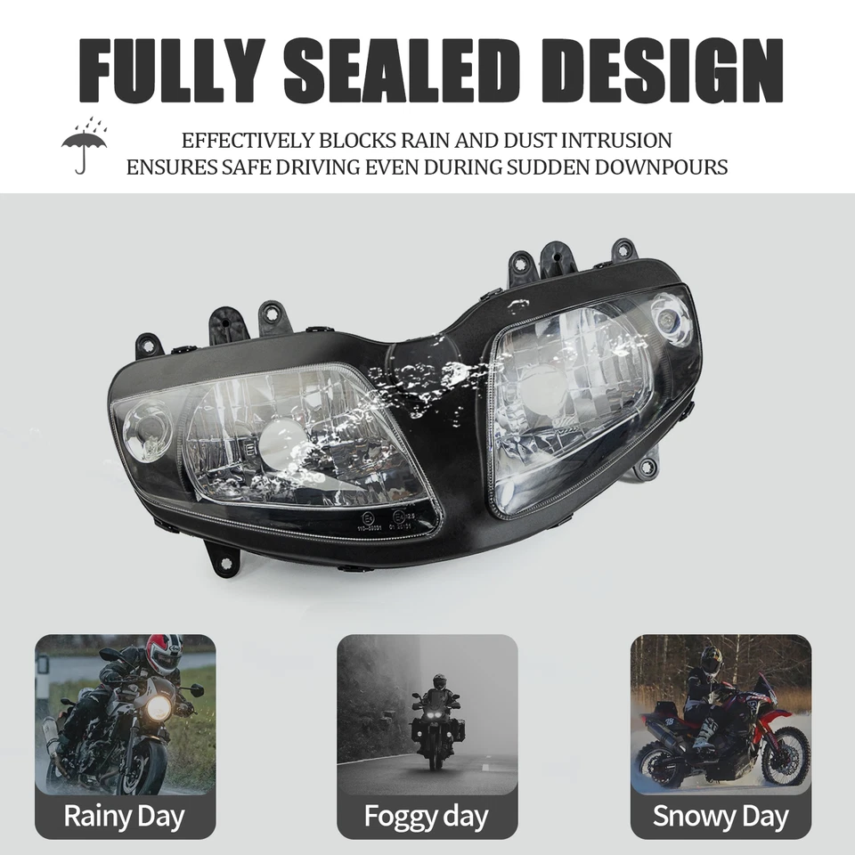 Conjunto de faros de motocicleta aptos para faros SUZUKI SV1000S SV650S 2003-2011 Foto 2 de 4