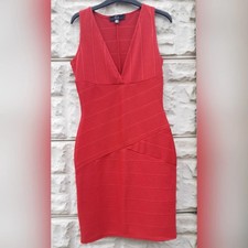 Missguided Women's Red Bodycon Dress Size 8 | Sexy & Stylish Knee-Length Dress