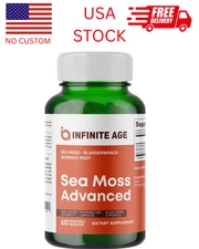 INFINITE AGE 1250mg Sea Moss Advanced Superfood, High-Potency, Vegan - 60 Count