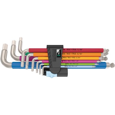 WERA 05022860001 3950/9 Hex-Plus Multicolour Imperial Stainless 1, 9 pieces