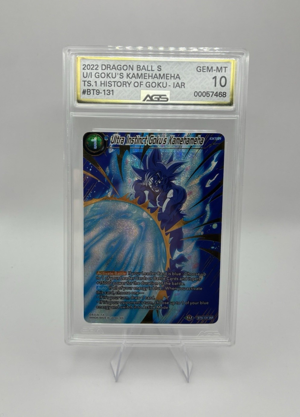 Ultra Instinct Goku's Kamehameha, Dragon Ball Super, AGS Gem Mint 10, BT9-131 view 8