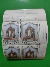 L. 25 NAPOLI FONTANA DELLA IMMACOLATELLA - QUARTINA 4 FRANCOBOLLI VALORI NUOVI