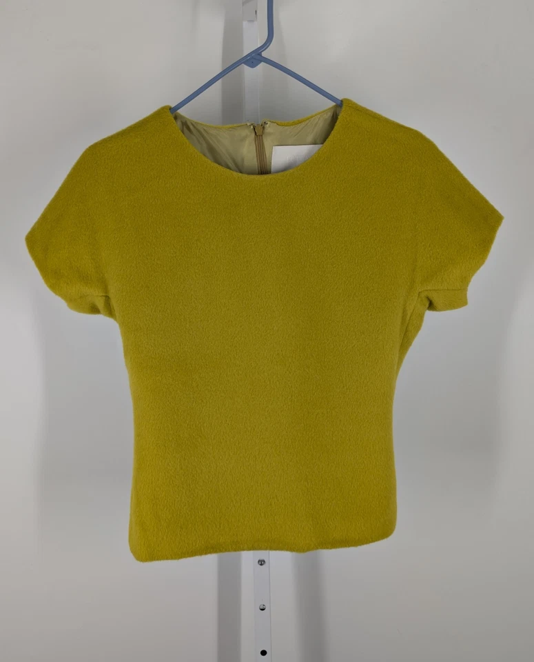 Camisa Blusa J Crew Collection AW 2012 Imitación Piel Polar Mod Mohair SS Talla 2 34" Foto 2 de 4