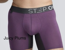STEP ONE New Mens Boxer Briefs bamboo underwear L Large Juicy Plums