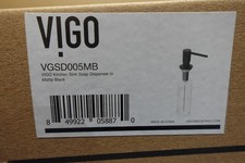 Vigo Kitchen Soap Dispenser 10 oz 360  Swivel Spout Bolton Matte Black VGSD005MB