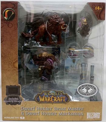 World Of Warcraft Wave 2 - Black Beard Dwarf Beast Master & Marksman Platinum