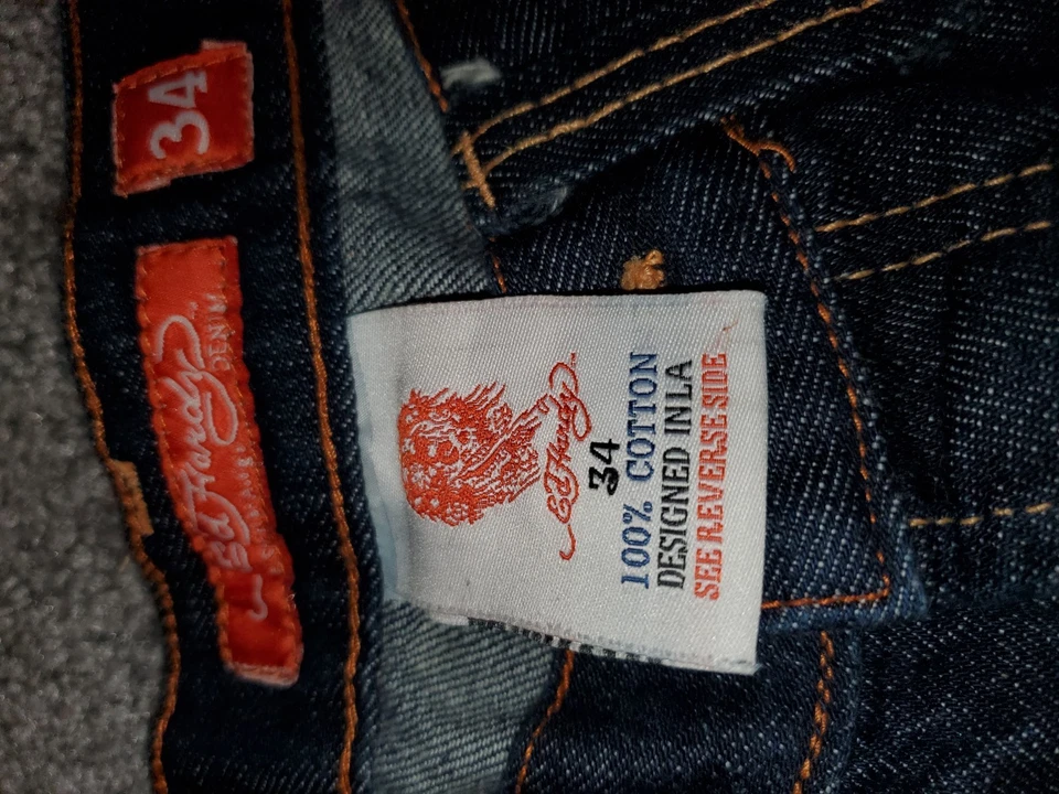 Ed Hardy Denim Shorts Pirate Size 34 - Image 3 of 4