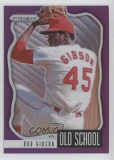 2021 Panini Prizm Old School Purple Prizm Bob Gibson #OS-3 HOF no9