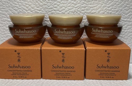 3X Sulwhasoo Concentrated Ginseng Renewing Cream MINI 5ml/0.16oz Each Exp 7/2027