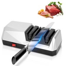 Kitchen Sharpener 3-Stage Sharpener for Straight Serrated & Kitchen Quick Sha...