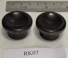 2x Original Brown Bakelite Knobs Vintage Audio Valve Radio Control Dials RK07