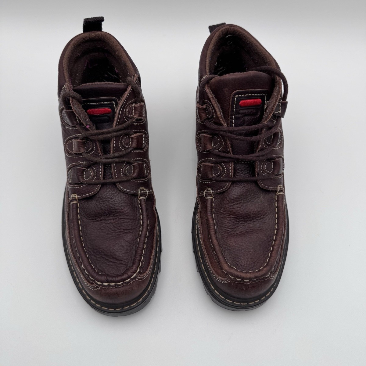 VTG 90s FILA Brown Leather Men display picture 1