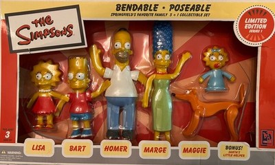 NIB The Simpsons Bendable Toy Set 2002 NJ Croce Co WOS Figures-  see description