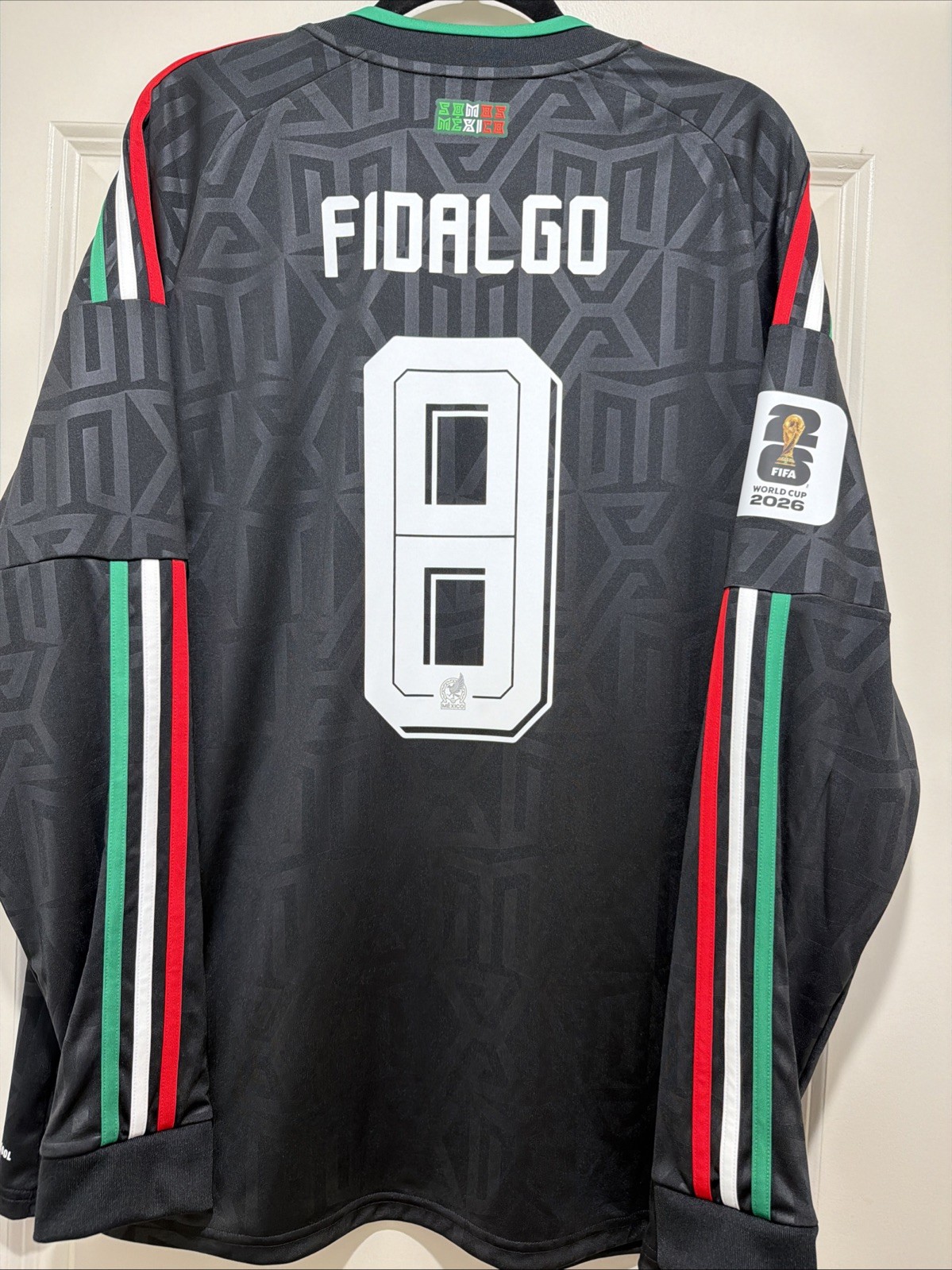 Alvaro Fidalgo #8 Mens EXTRA LARGE Seleccion Mexicana Away Jersey vs Korea FAN