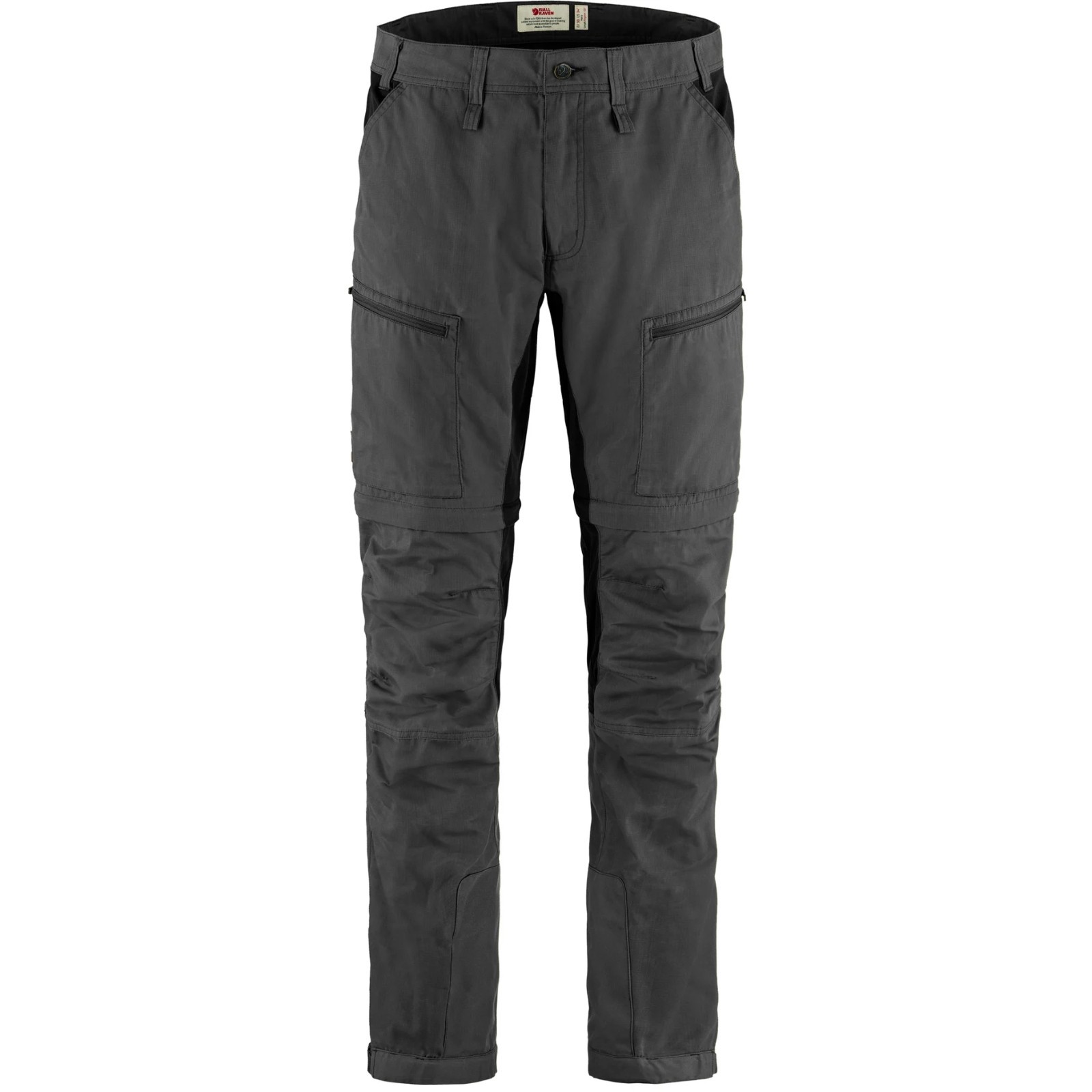 FJALLRAVEN ABISKO LITE TREKKING ZIP-OFF M MENS LONG DARK GREY EU 50 US 33"-34" image 2