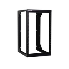 18U Wall Mount Server Rack IT Open Frame Swing Gate 19 Inch Depth-Adjustable ...