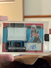 2024 Panini One - Precision Rookie Patch Autographs Jonathon Brooks red /60