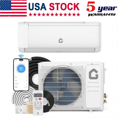  9000 BTU Ductless Mini Split Air Conditioner 18.5 SEER Inverter Heating System