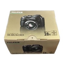 Fujifilm FinePix S3400 14 MP 3.0  LCD 28X Optical zoom 24mm Camera- Black Used