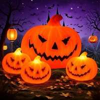 Halloween Deko 4 StüCk KüRbis Herbstdeko FüR Outdoor Garten Deko