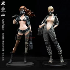 Wantu Studio 1/6 Border Hunter Girl Statue Resin Figure Model Collectible Set