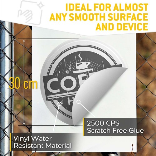 2 x Vinyl Aufkleber 30 cm (BW) - Coffee Hot and Fresh Cafe #40681 - Bild 3 von 8